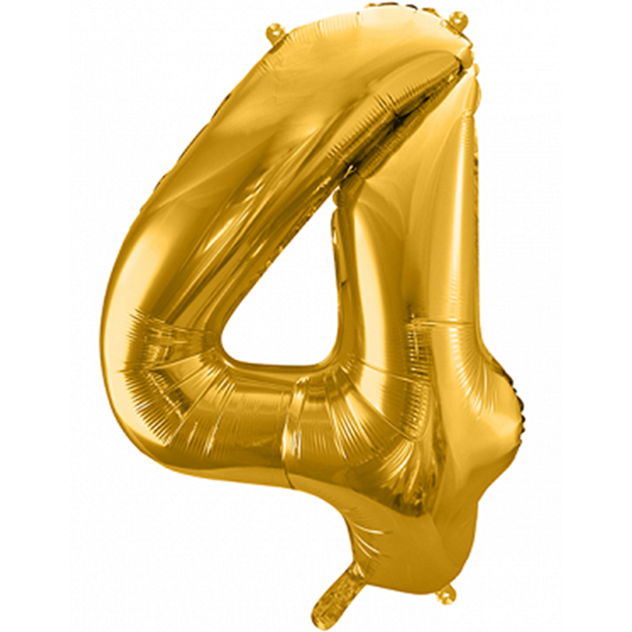 1 Ballon XXL - Zahl 4 - Gold