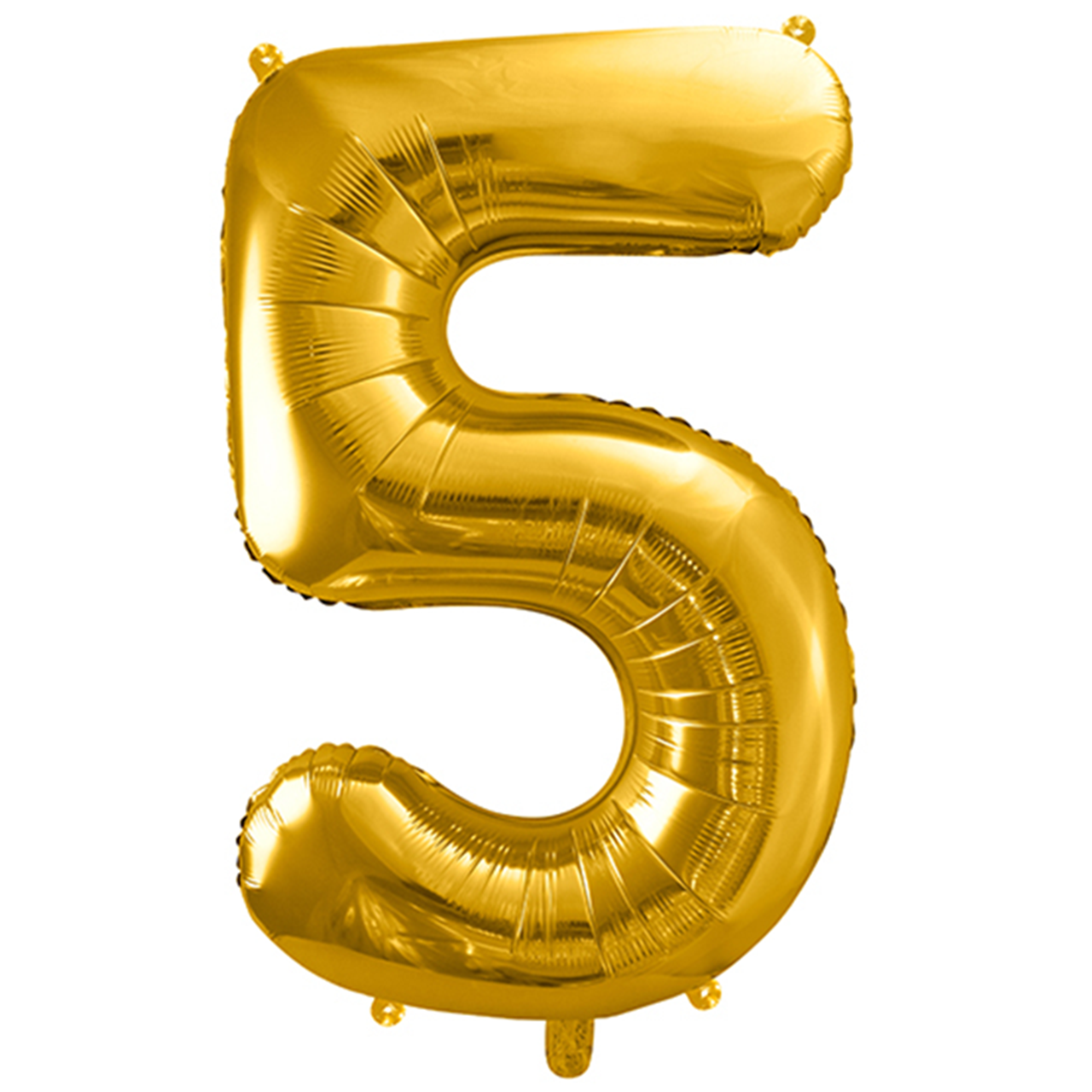 1 Ballon XXL - Zahl 5 - Gold