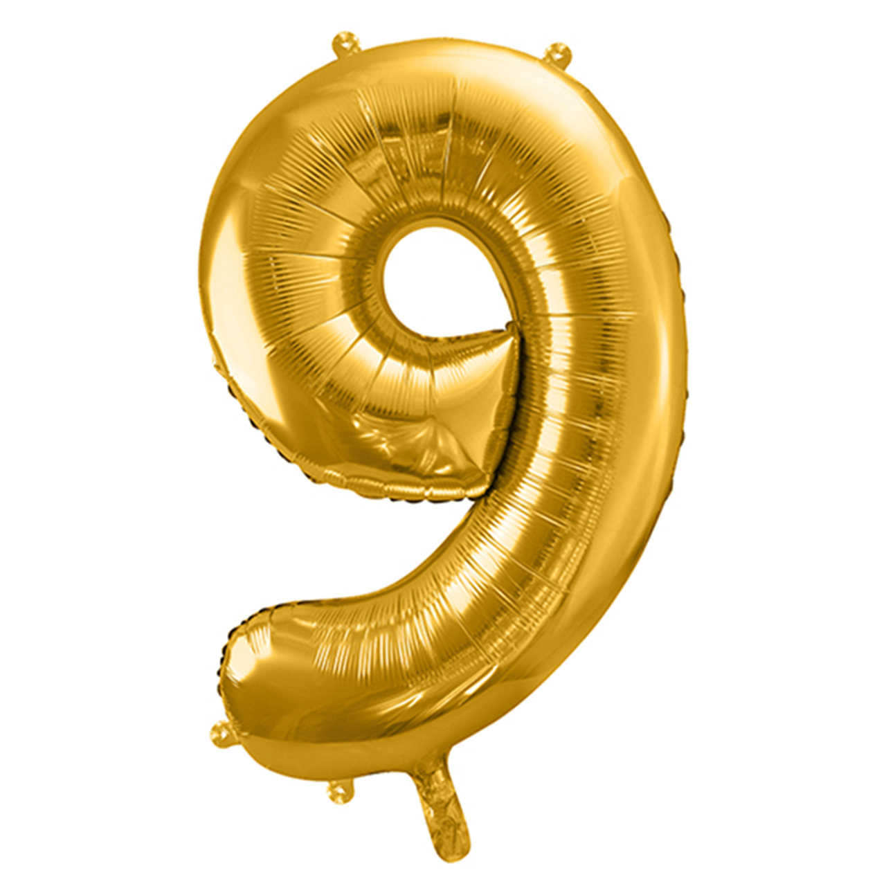 1 Ballon XXL - Zahl 9 - Gold