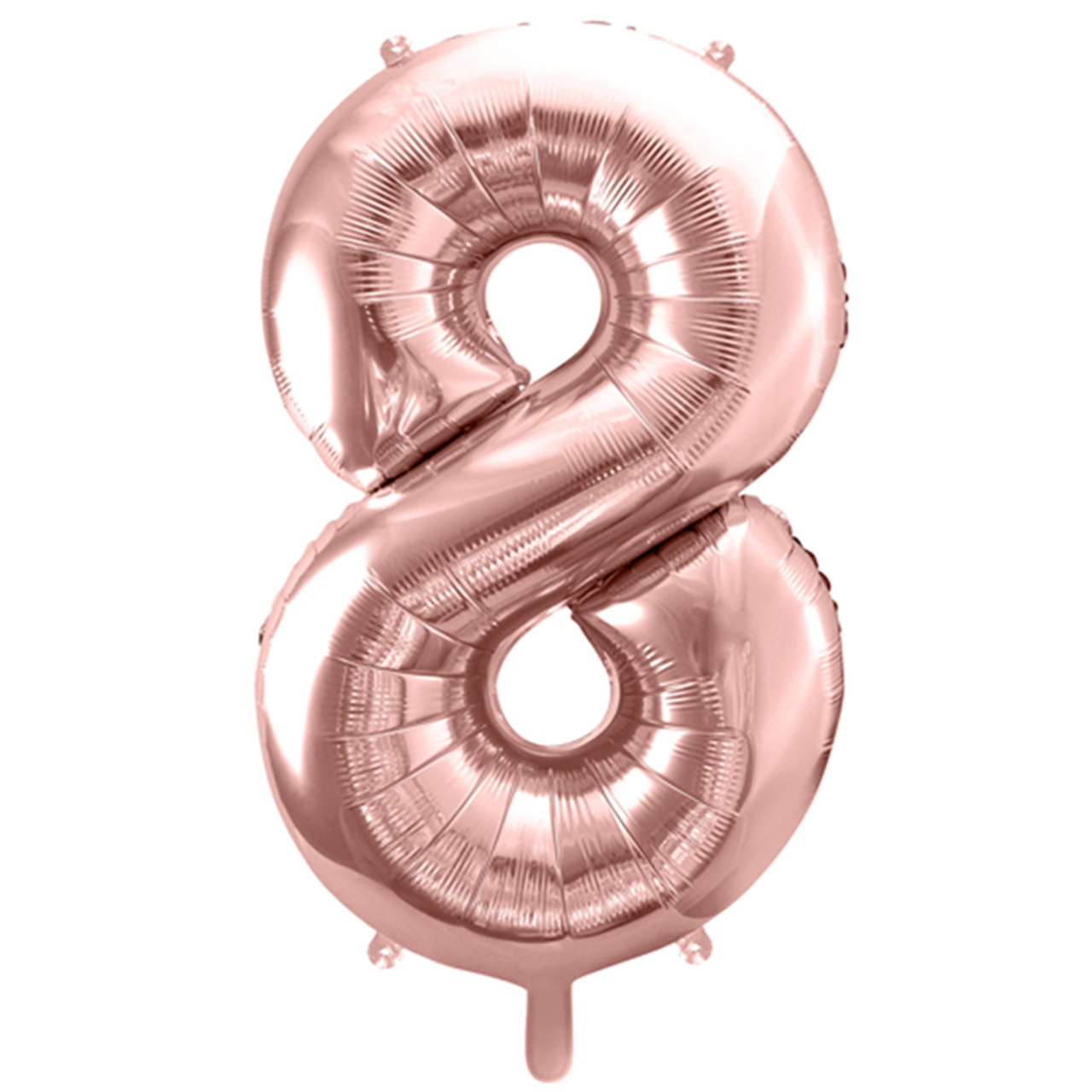 1 Ballon XXL - Zahl 8 - RoseGold
