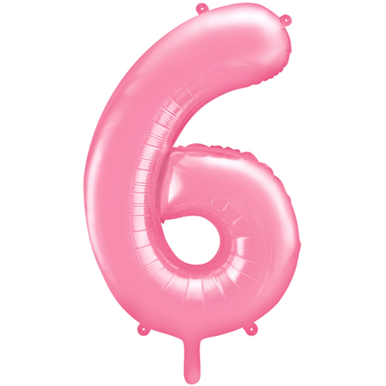 1 Ballon XXL - Zahl 6 - Rosa
