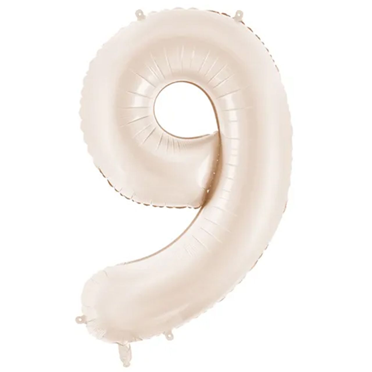 1 Ballon XXL - Zahl 9 - Light warm grey