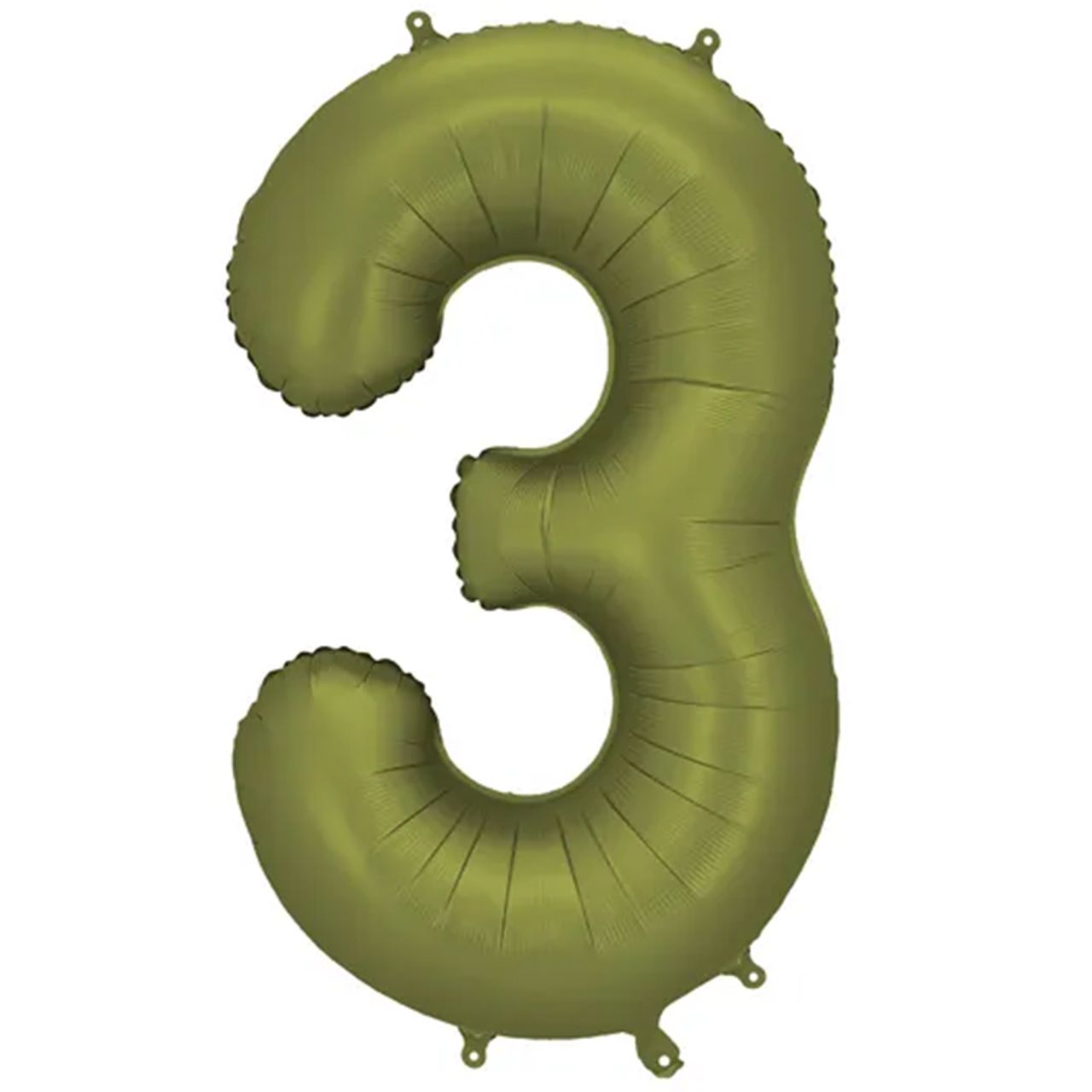 1 Ballon XXL - Zahl 3 - Olive