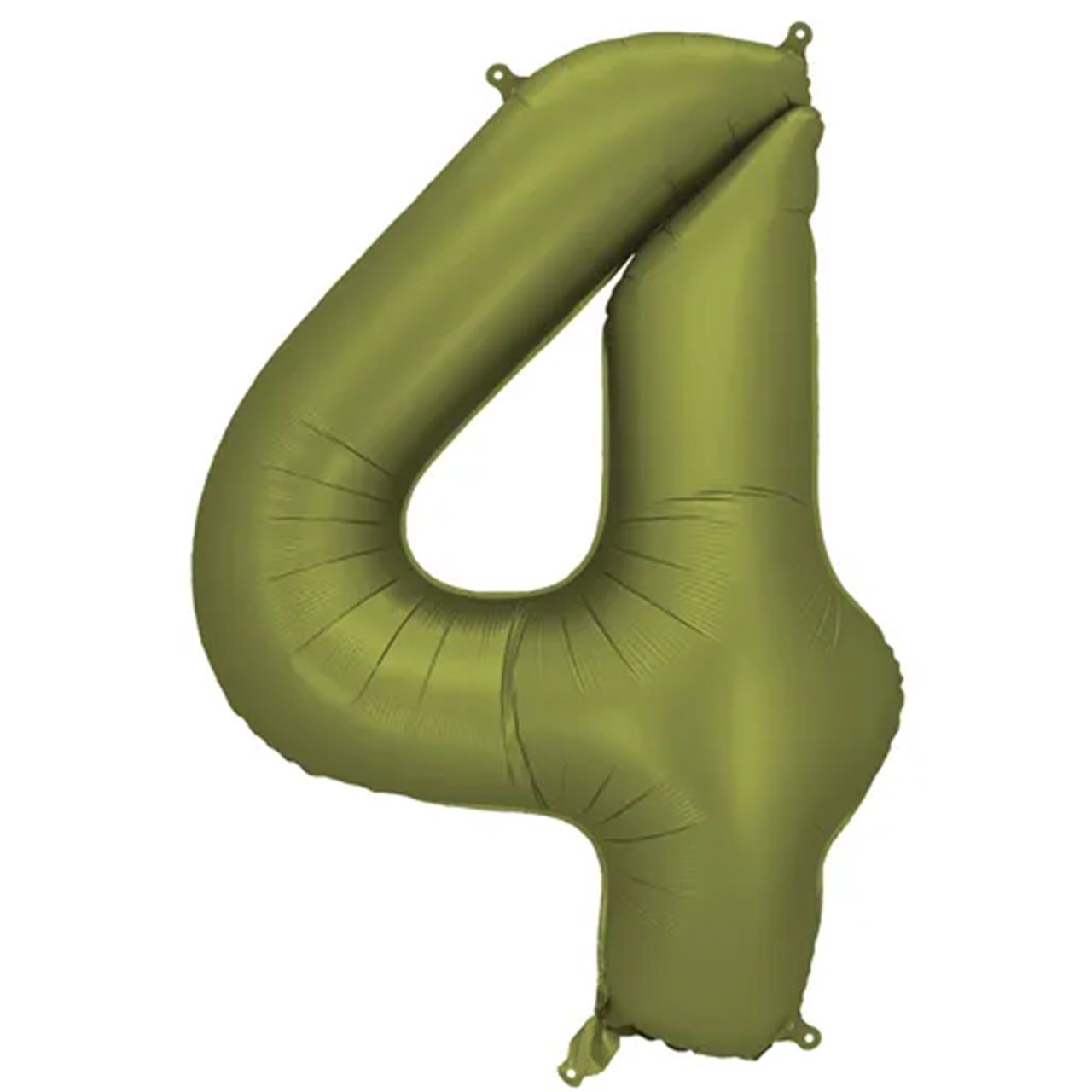 1 Ballon XXL - Zahl 4 - Olive