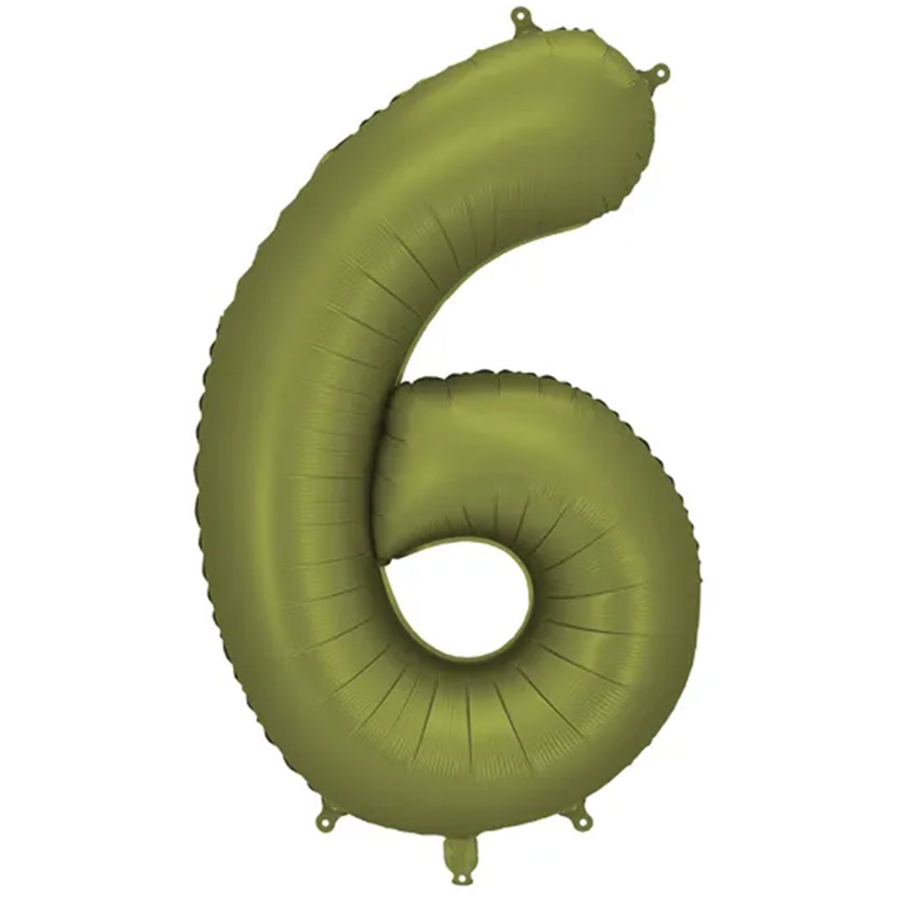 1 Ballon XXL - Zahl 6 - Olive