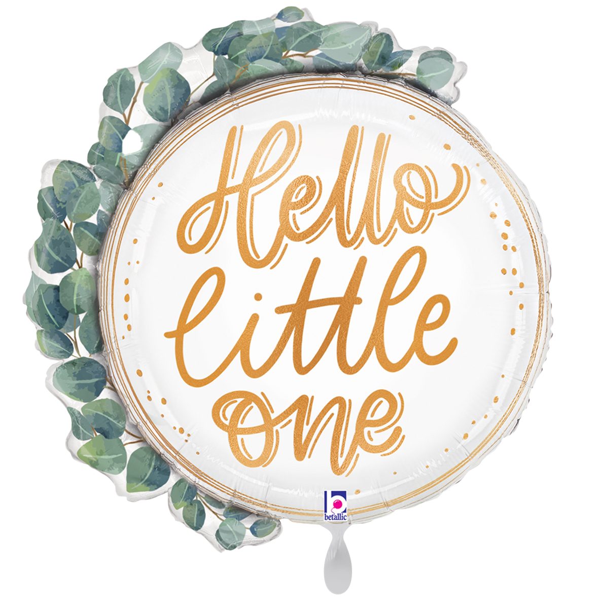 1 Balloon XXL - Hello Baby Eucalyptus Wreath