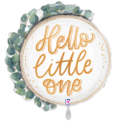 1 Balloon XXL - Hello Baby Eucalyptus Wreath
