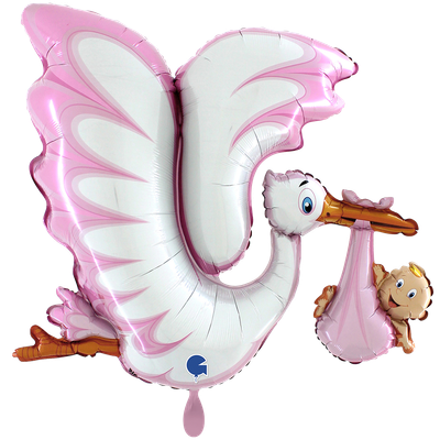 1 Balloon XXL - Cicogna Rosa