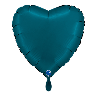 Heart - Satin Petrol Blue