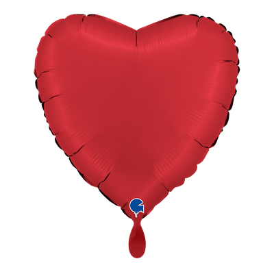 Heart - Satin Rubin Red