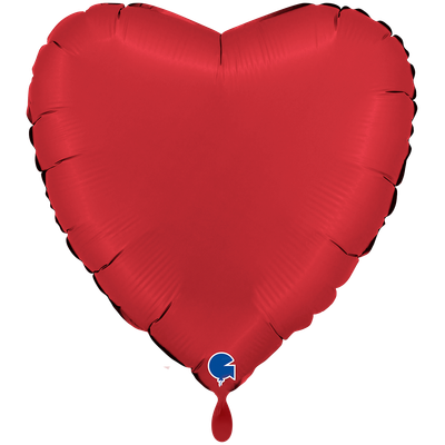 XXL - Heart - Satin Rubin Red