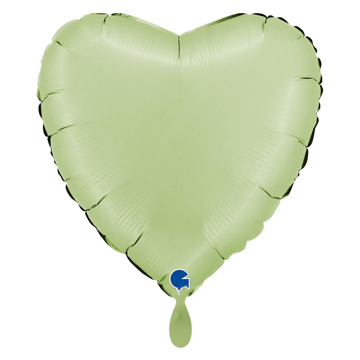 XL - Heart - Satin Olive Green