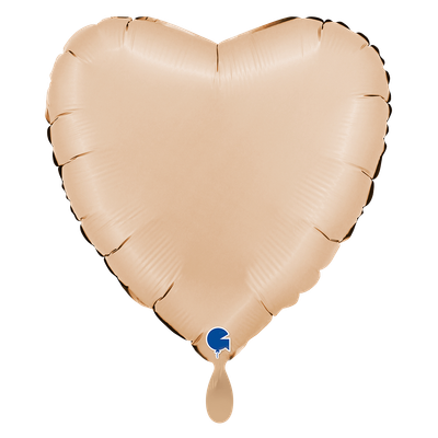 XL - Heart - Satin Nude