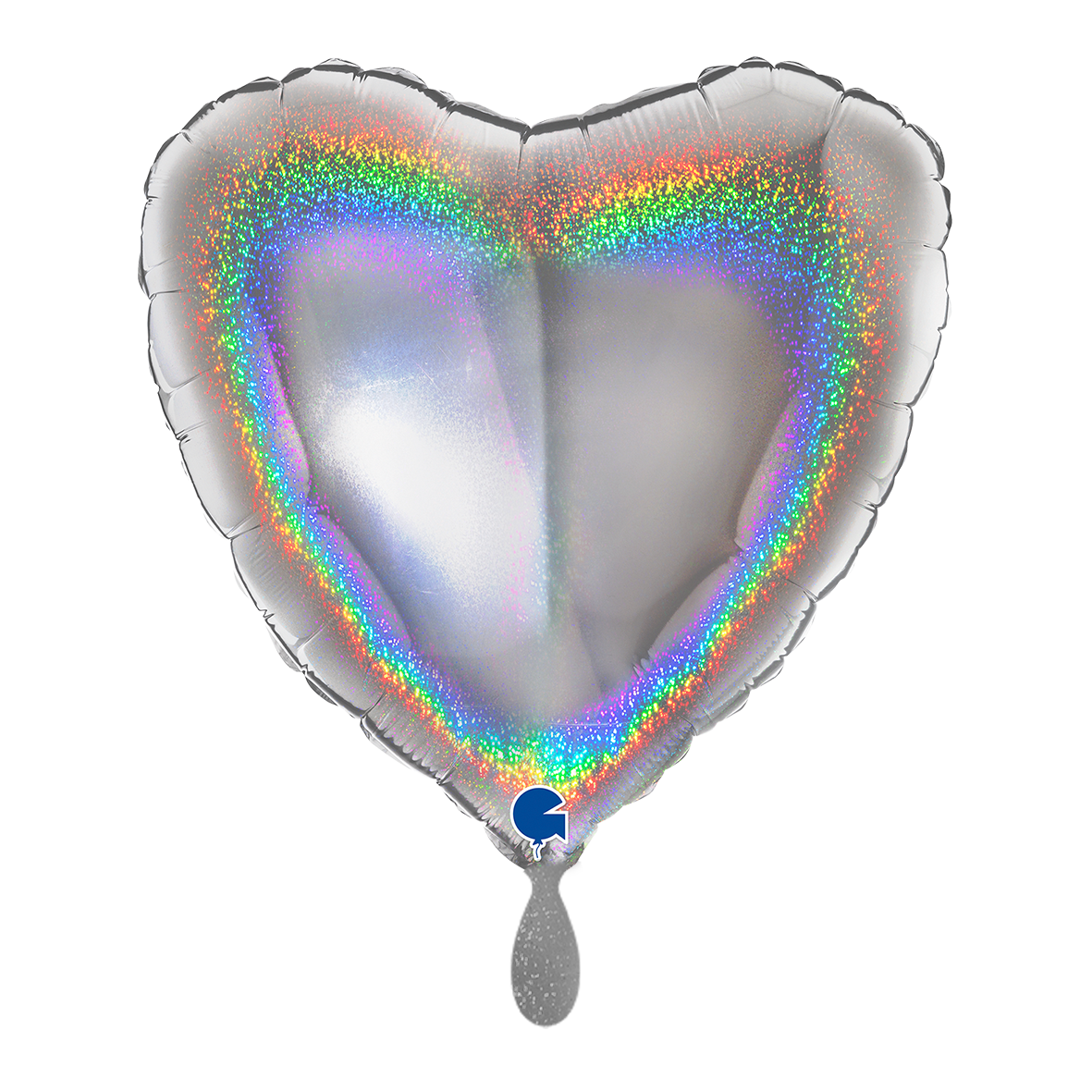Heart - Glitter Holographic Silver