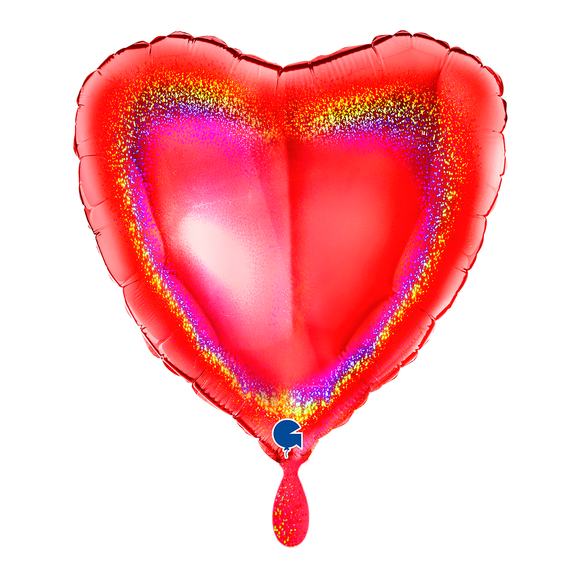 Heart - Glitter Holographic Red