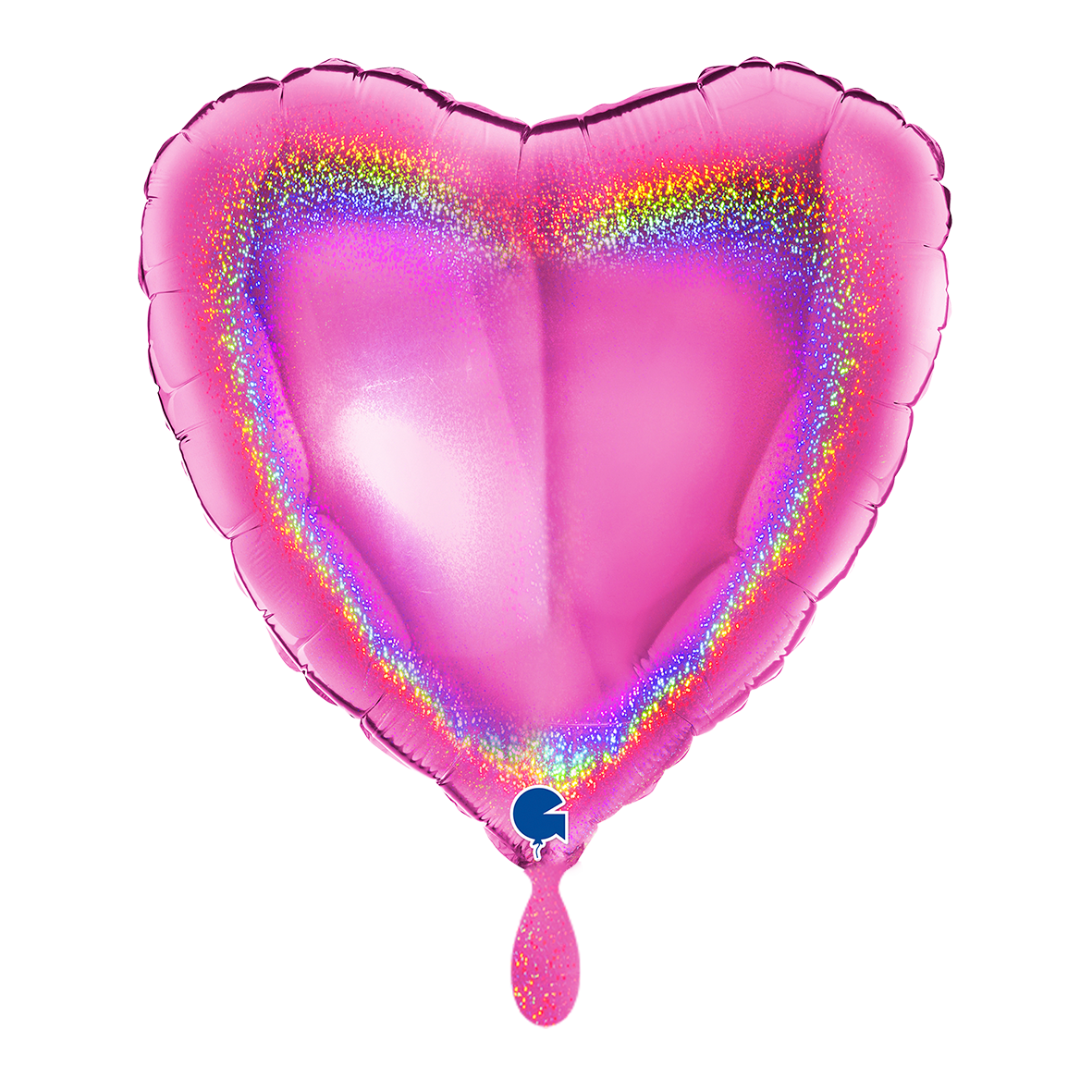 Heart - Glitter Holographic Fuxia