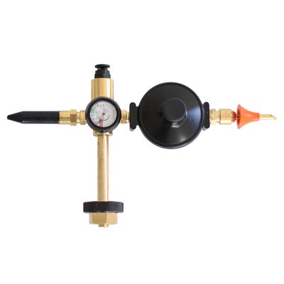 Doppelventil mit Druckminderer und Manometer für Folien- und Latexballons mit PSI Anzeige