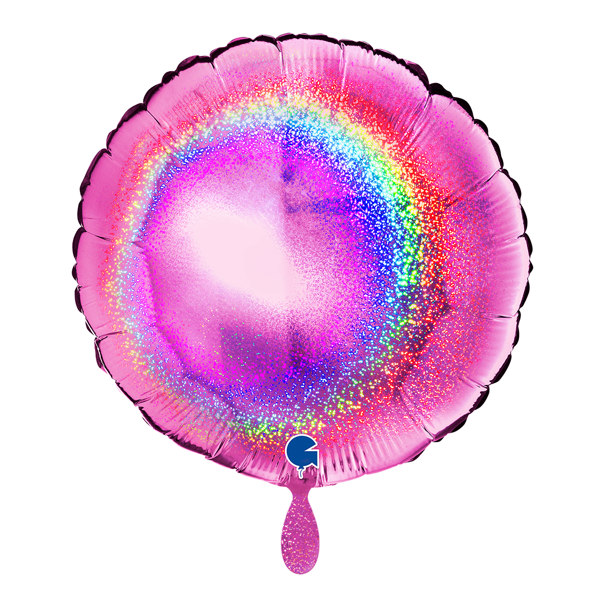 Round - Glitter Holographic Fuxia