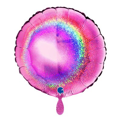 Round - Glitter Holographic Fuxia