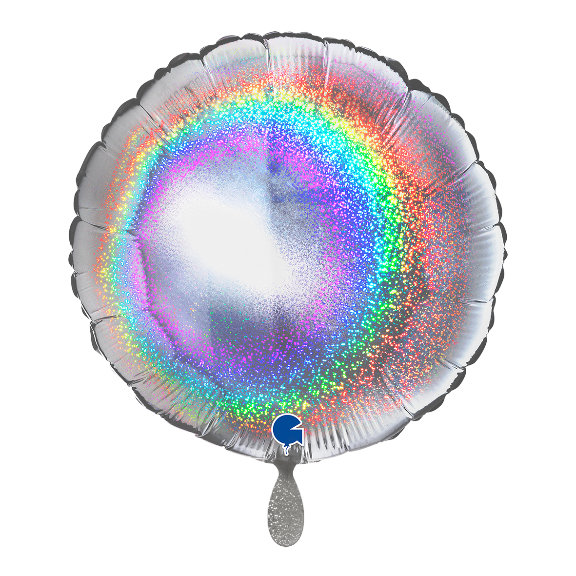 Round - Glitter Holographic Silver