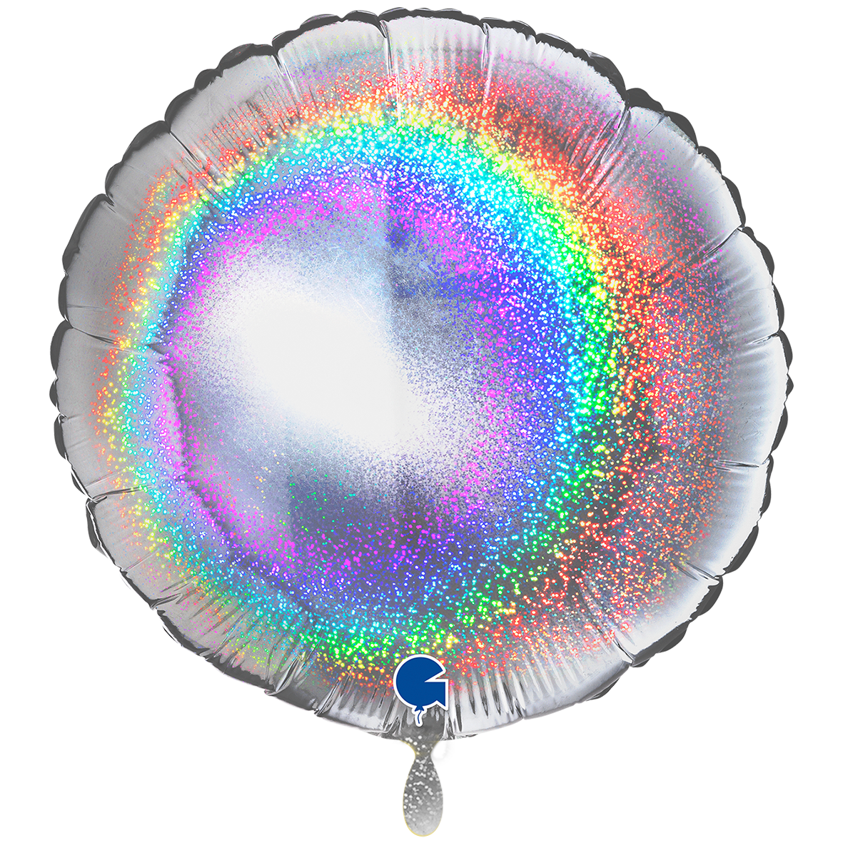 XXL - Round - Glitter Holographic Silver