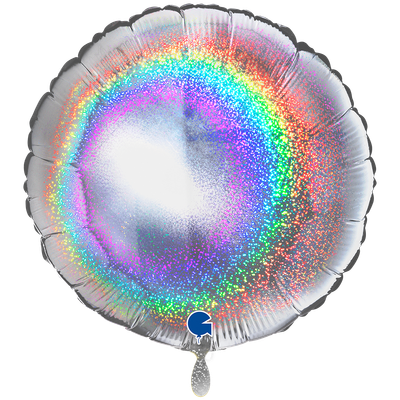 XXL - Round - Glitter Holographic Silver
