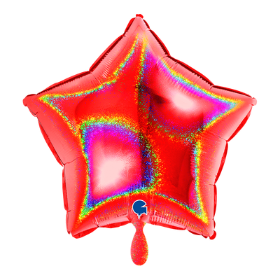 Star - Glitter Holographic Red