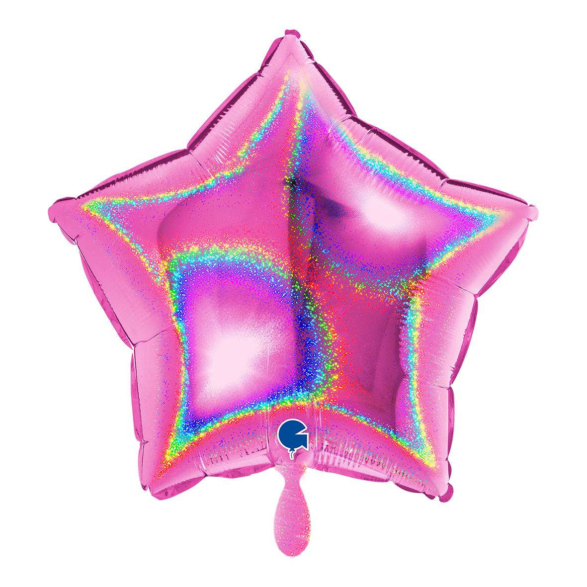 Star - Glitter Holographic Fuxia