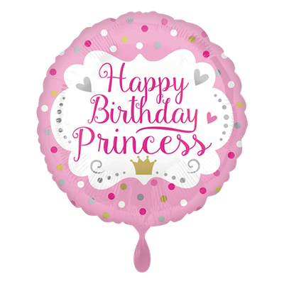 Happy Birthday Princess - 5 Ballons
