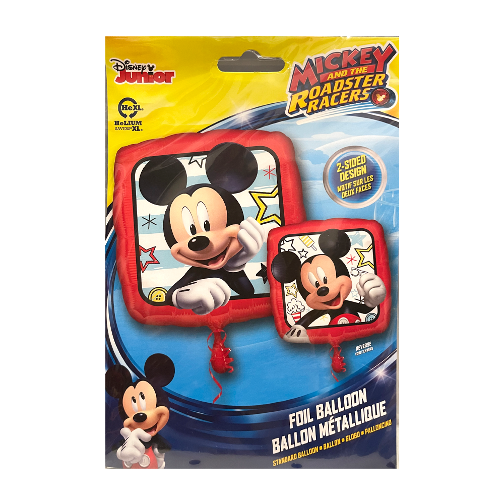 Micky Maus - Quadrat - 5 Ballons