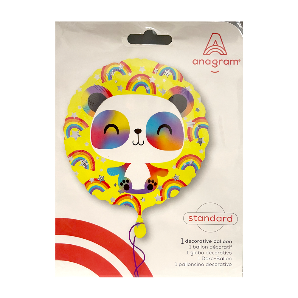 Panda mit Regenbogen - 5 Ballons