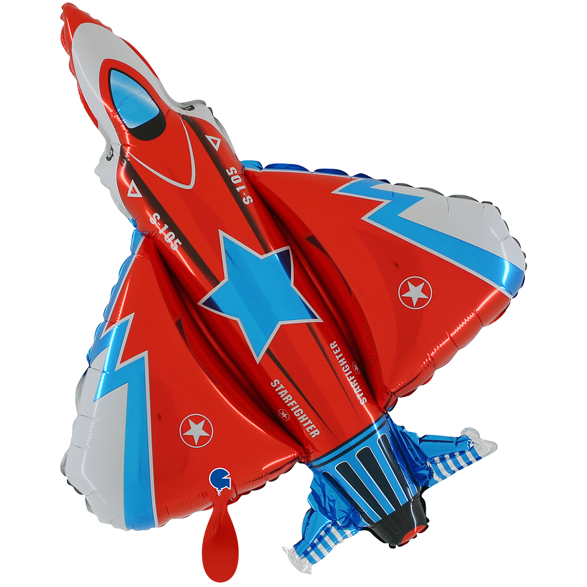 XXL Kampfjet Flugzeug - 3 Ballons