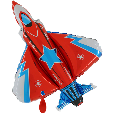 XXL Kampfjet Flugzeug - 3 Ballons
