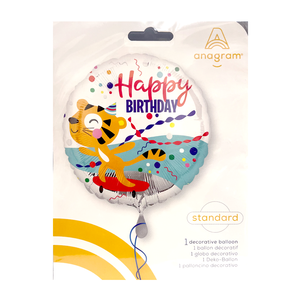 Happy Birthday - Tiger - 5 Ballons