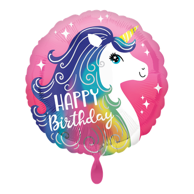 Happy Birthday - Einhorn - 5 Ballons