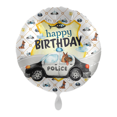 Happy Birthday - Polizei - 5 Ballons