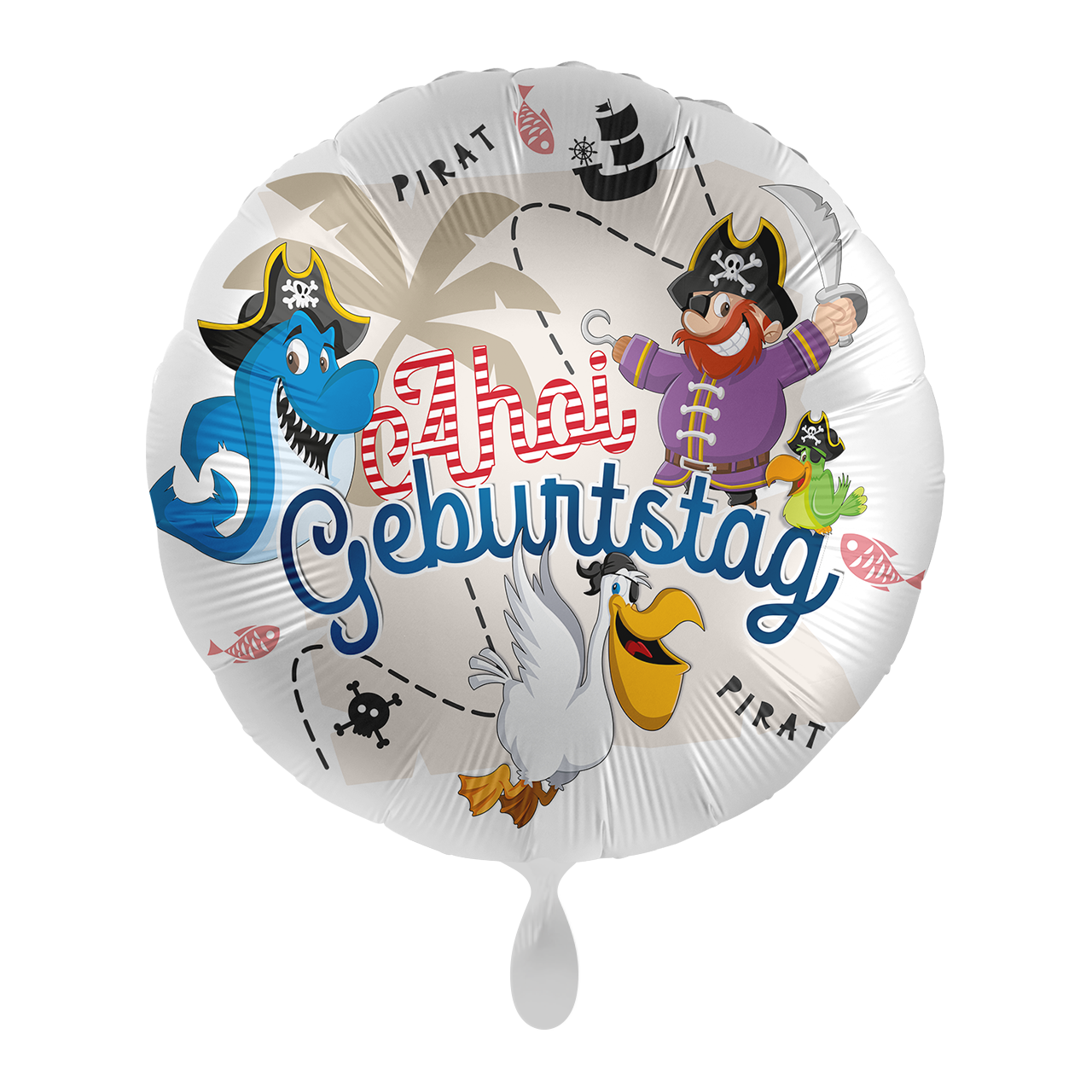 Geburtstag - Pirat Ahoi - 5 Ballons