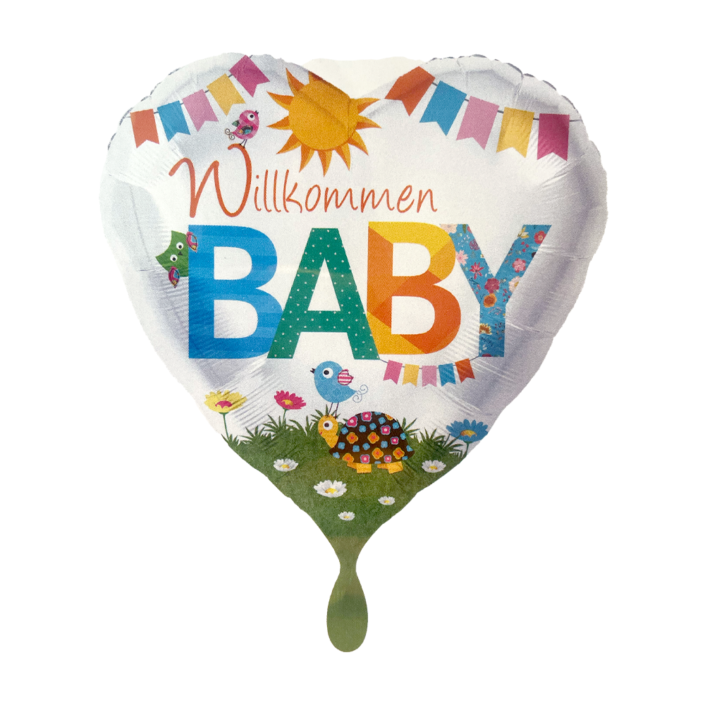 Willkommen Baby - Herz - 1 Ballon