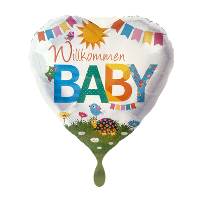 Willkommen Baby - Herz - 1 Ballon
