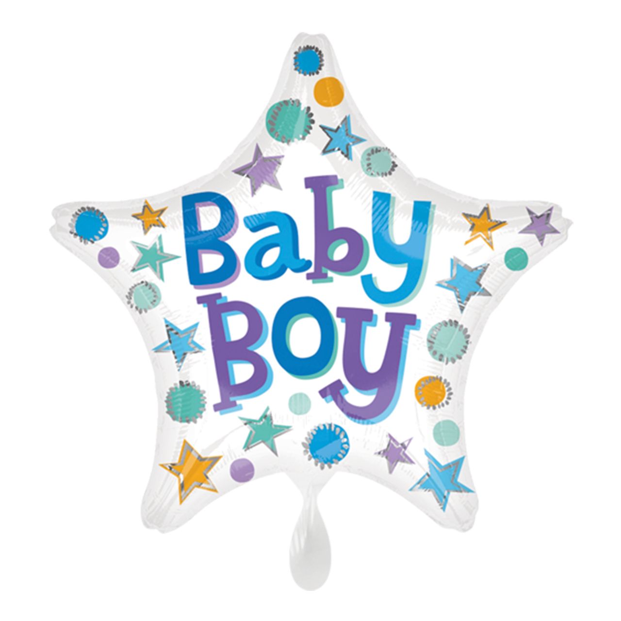 Baby Boy - Stern - 5 Ballons