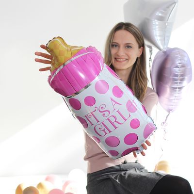 XXL - Mädchen - Babyflasche - 2 Ballons