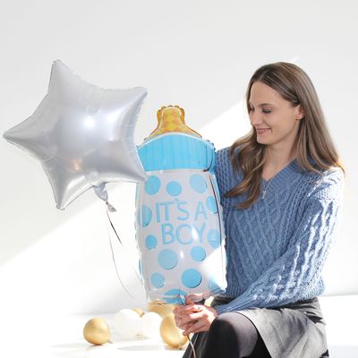 XXL - Junge - Babyflasche - 6 Ballons
