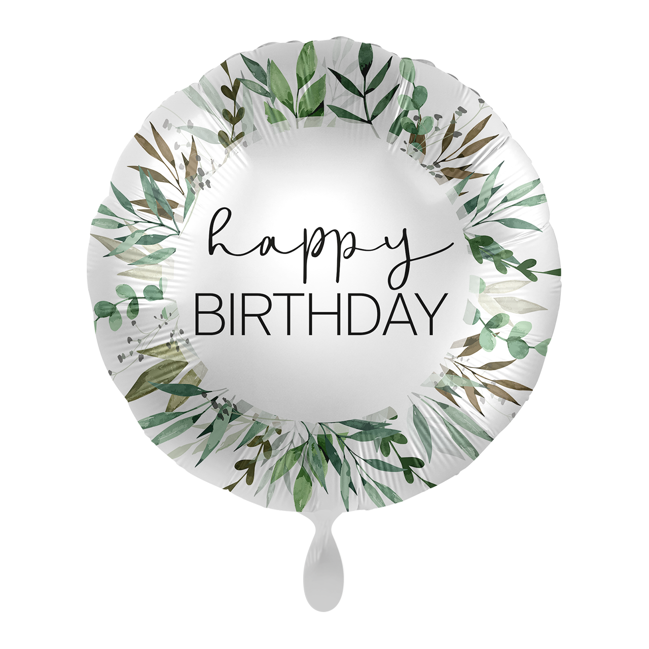 Happy Birthday - Pflanzenmotiv - 4 Ballons