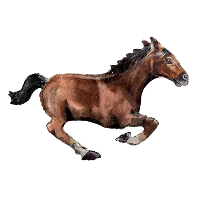 XXL Pferd in Braun - 5 Ballons