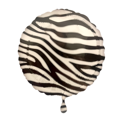 Rund - Zebramuster - 5 Ballons