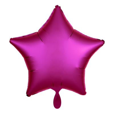 Stern - Satin Pink - Dekoballon - 5 Ballons