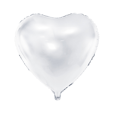 Herz - Weiß - Dekoballon - 5 Ballons