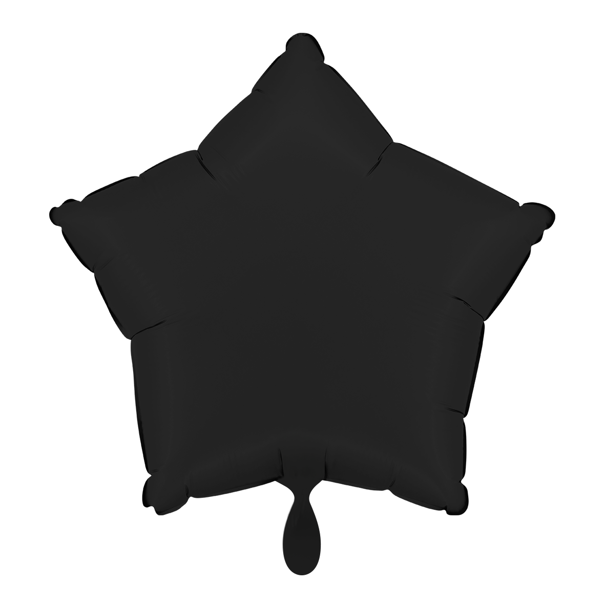 Stern - Satin Schwarz - Dekoballon - 5 Ballons