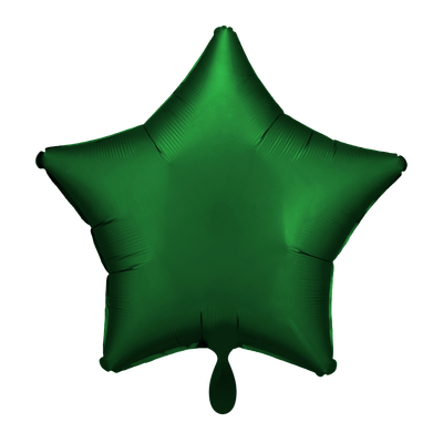Stern - Satin Grün - Dekoballon - 4 Ballons