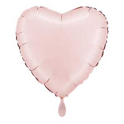 Herz - Satin Pastel Rosa - Dekoballon - 5 Ballons